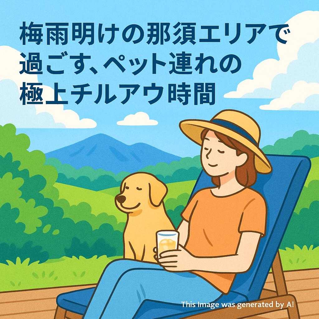 梅雨明けの那須エリアで過ごす、ペット連れの極上チルアウト時間