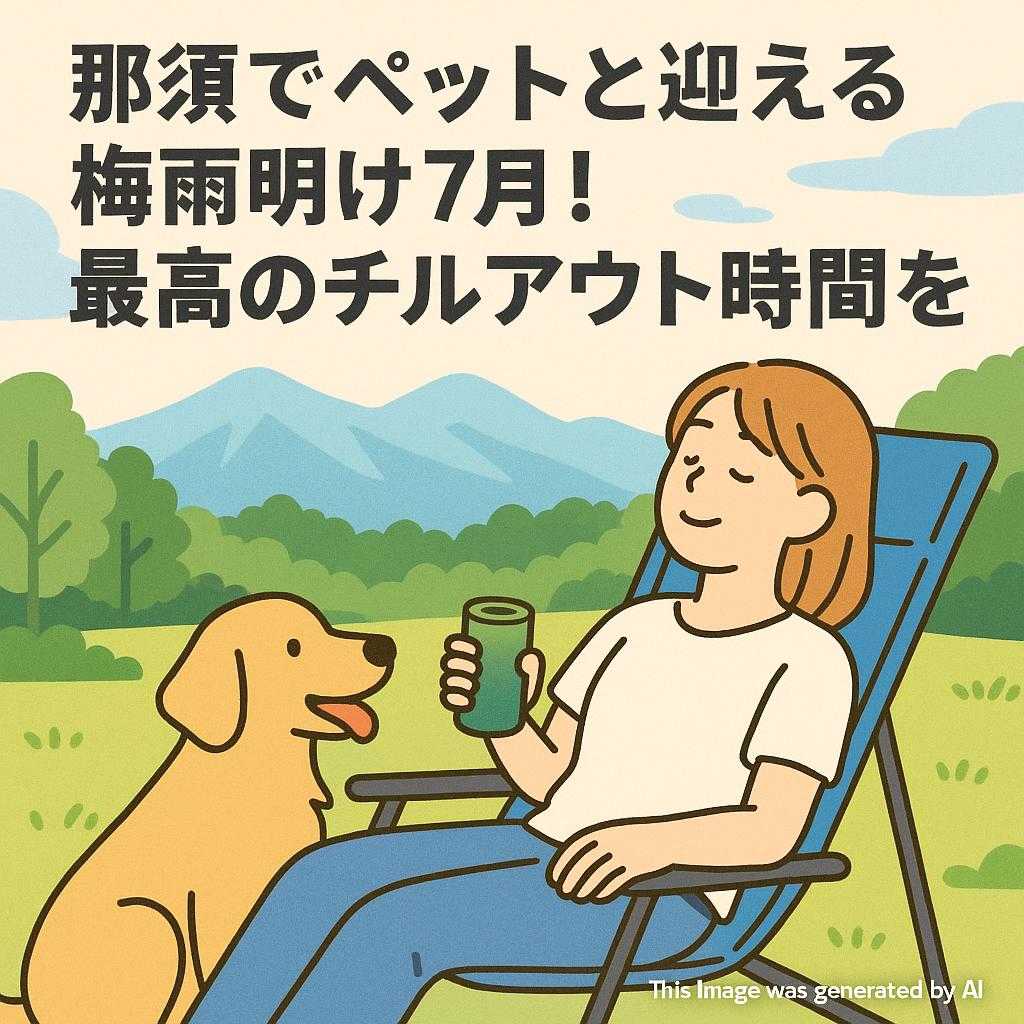 那須でペットと迎える梅雨明け7月！最高のチルアウト時間を