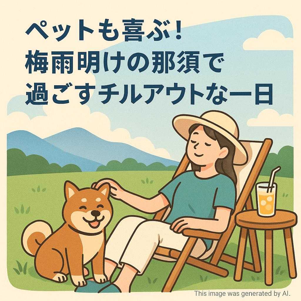 ペットも喜ぶ！梅雨明けの那須で過ごすチルアウトな一日