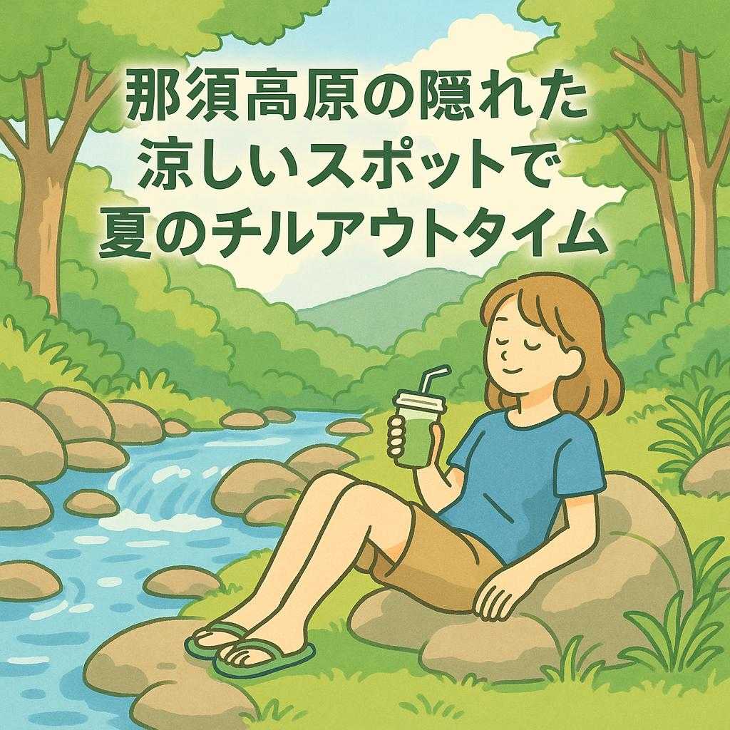 那須高原の隠れた涼しいスポットで夏のチルアウトタイム